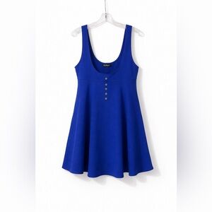 Allegra K Women's Blue Sleeveless Dress